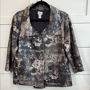 Chico‘s graphic jacket or shirt 
NWOT 
Chico’s size 2  (12 - 14) women’s